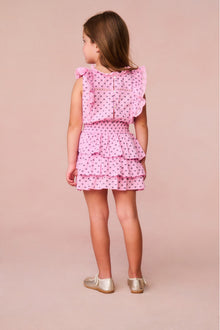 Girls Decker Cotton Bow Dress | Classic Pink