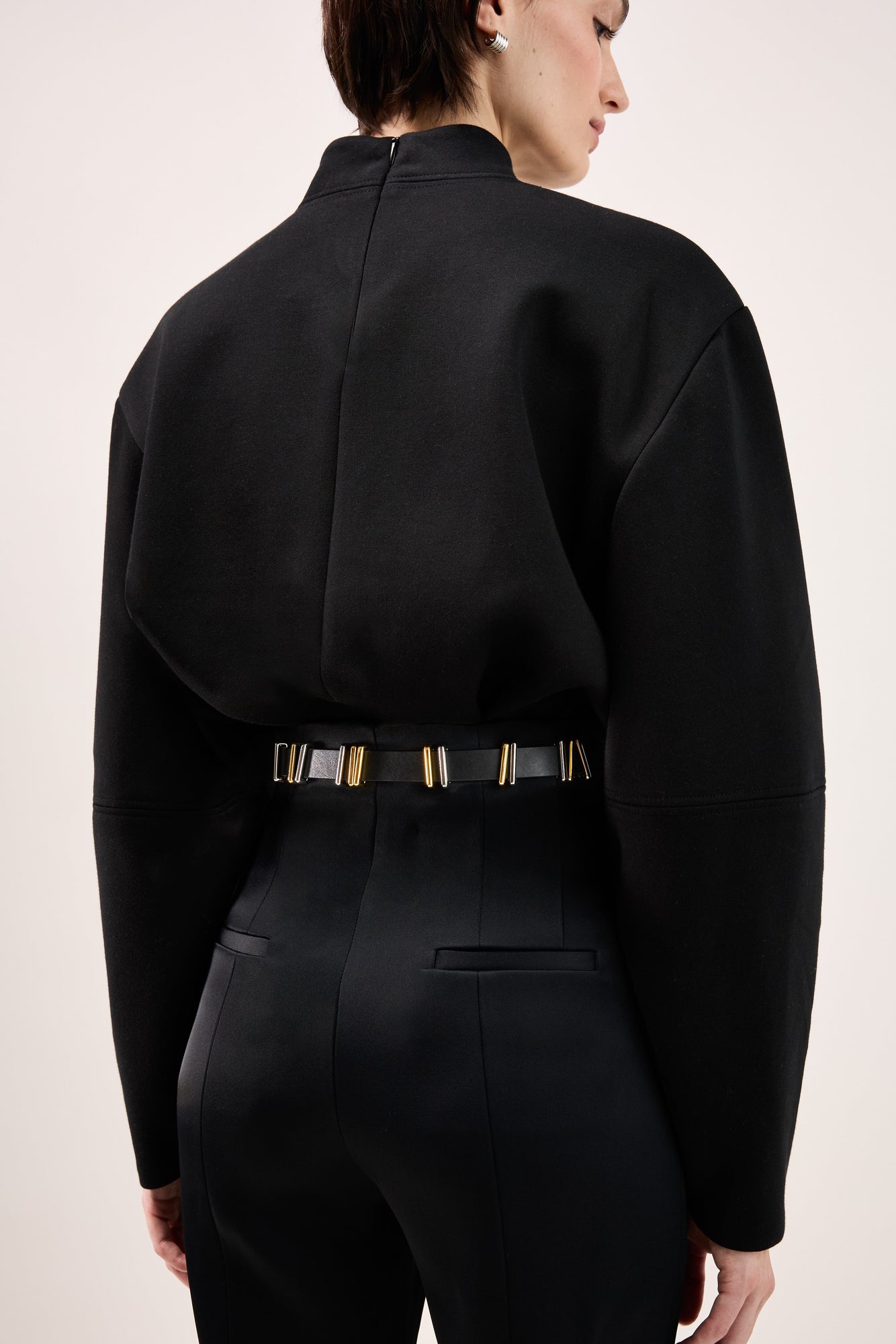 Richa Single Wrap Belt | Black & Silver & 24K Gold