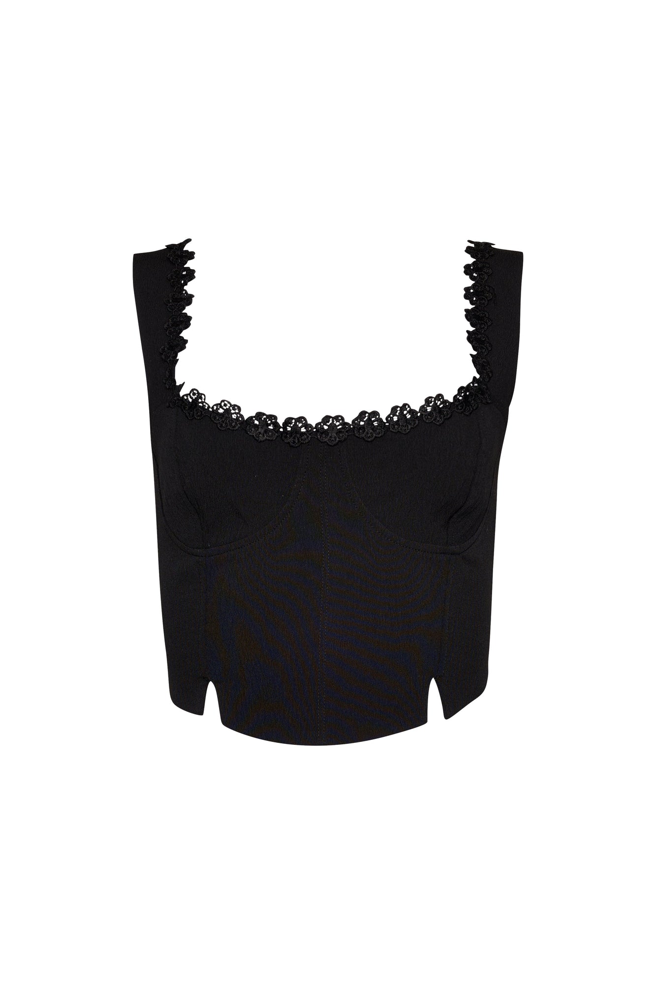 Womens | Crepe Bustier Top | Black