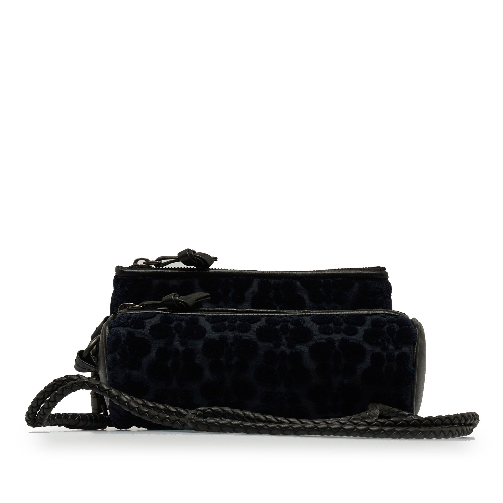Bottega Veneta | Pre-Owned Multi-Pouch Butterfly Velvet Crossbody | Blue/Dark Blue