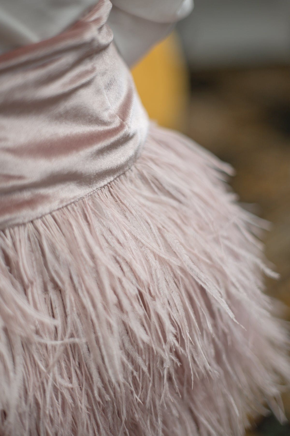 Girl | Feather Skirt | Dusty Pink