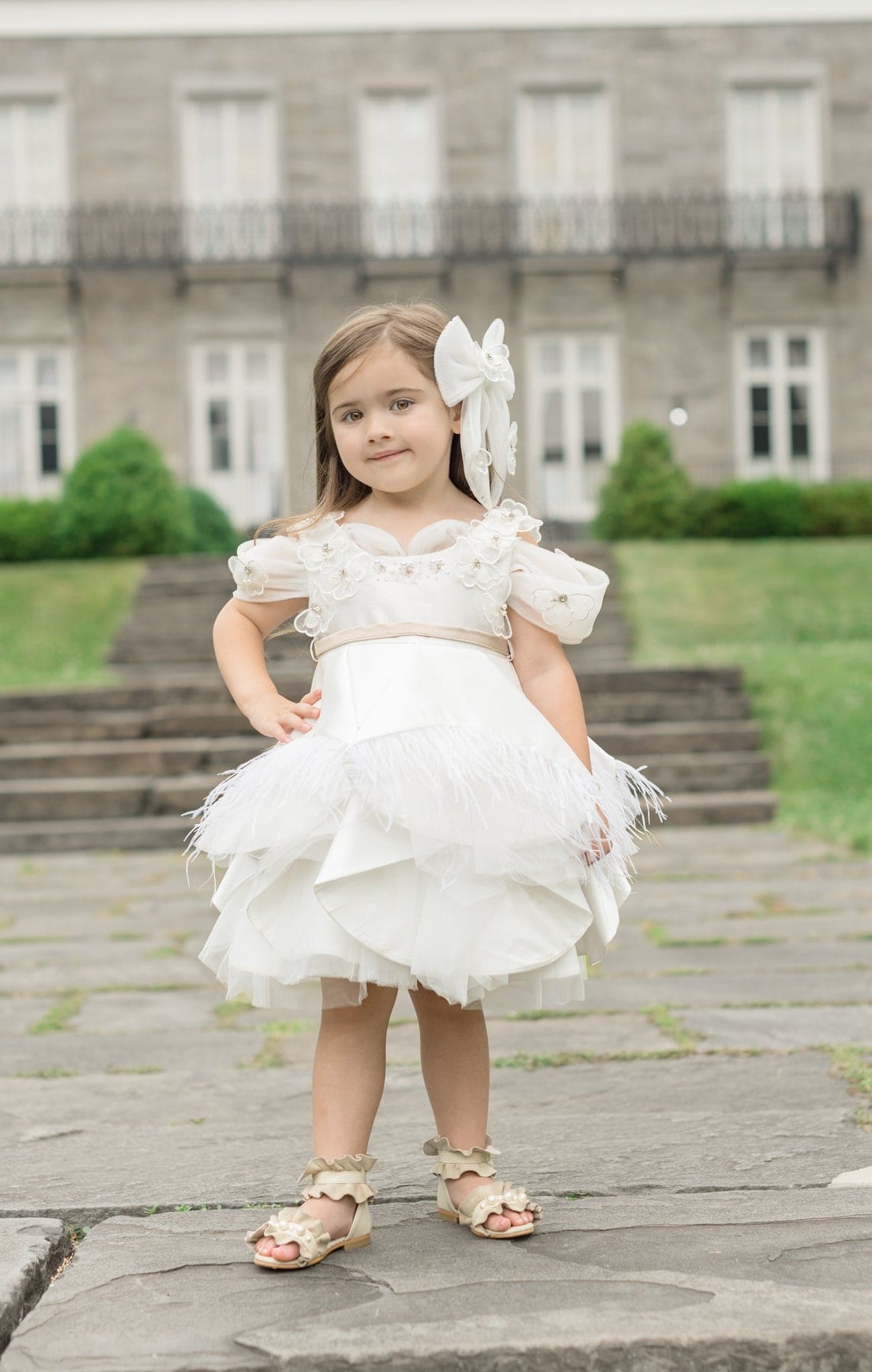 Girl | Constanza Tulle Hair Bow | White