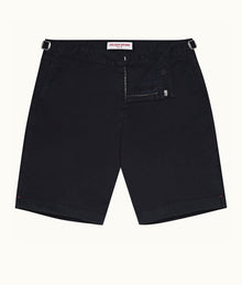 Dane Cotton Twill Longest-Length Cotton Twill Shorts | Night Iris