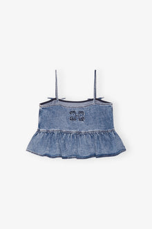 Denim Strap Top | Mid Blue Stone