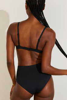 Swim Crop Top | Black