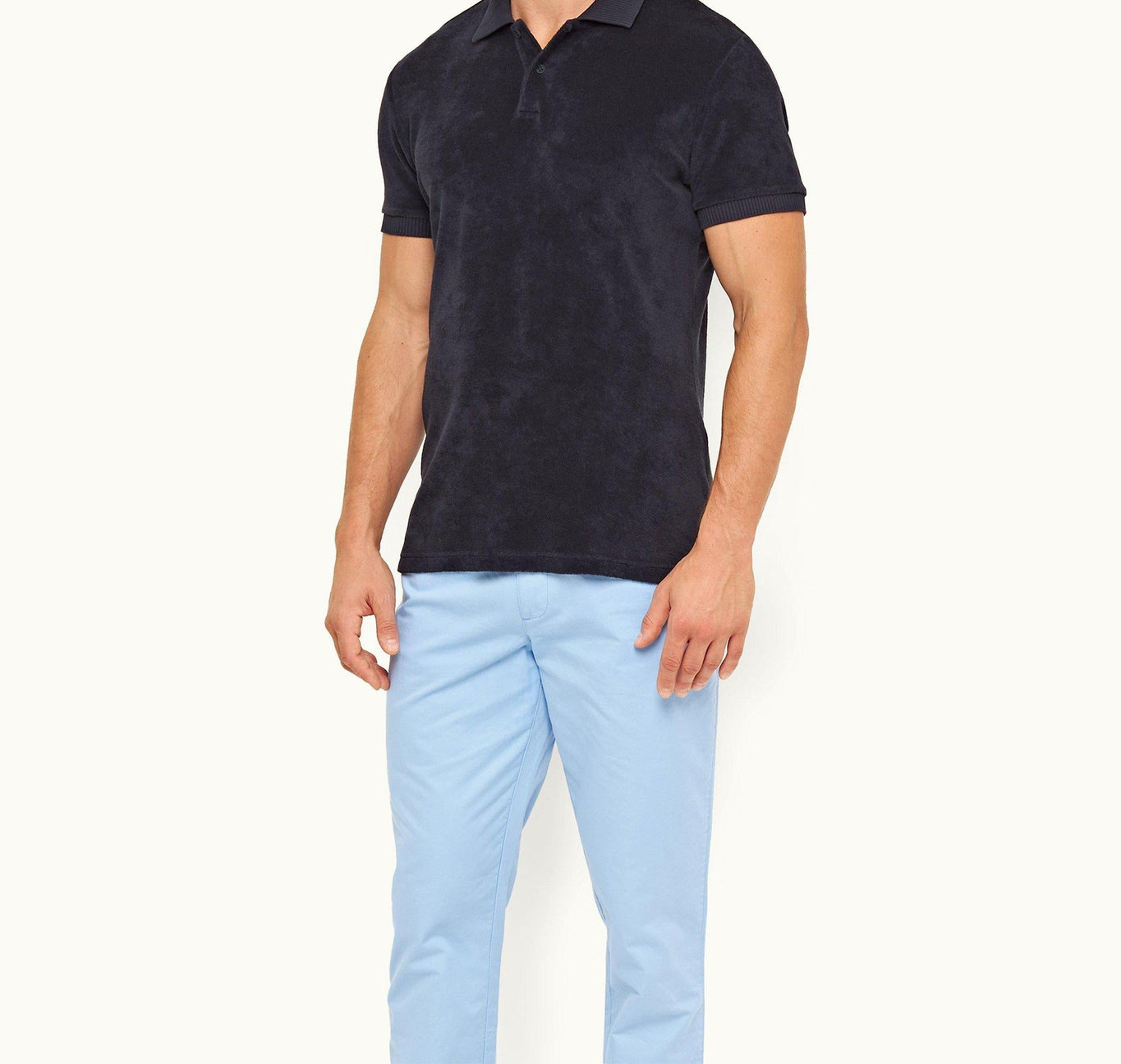 Dr No Towelling Polo 007 Ryder Dr. No Towelling Polo Shirt | Midnight Navy