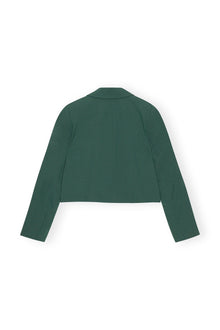 Drapey Melange Short Blazer | Trekking Green