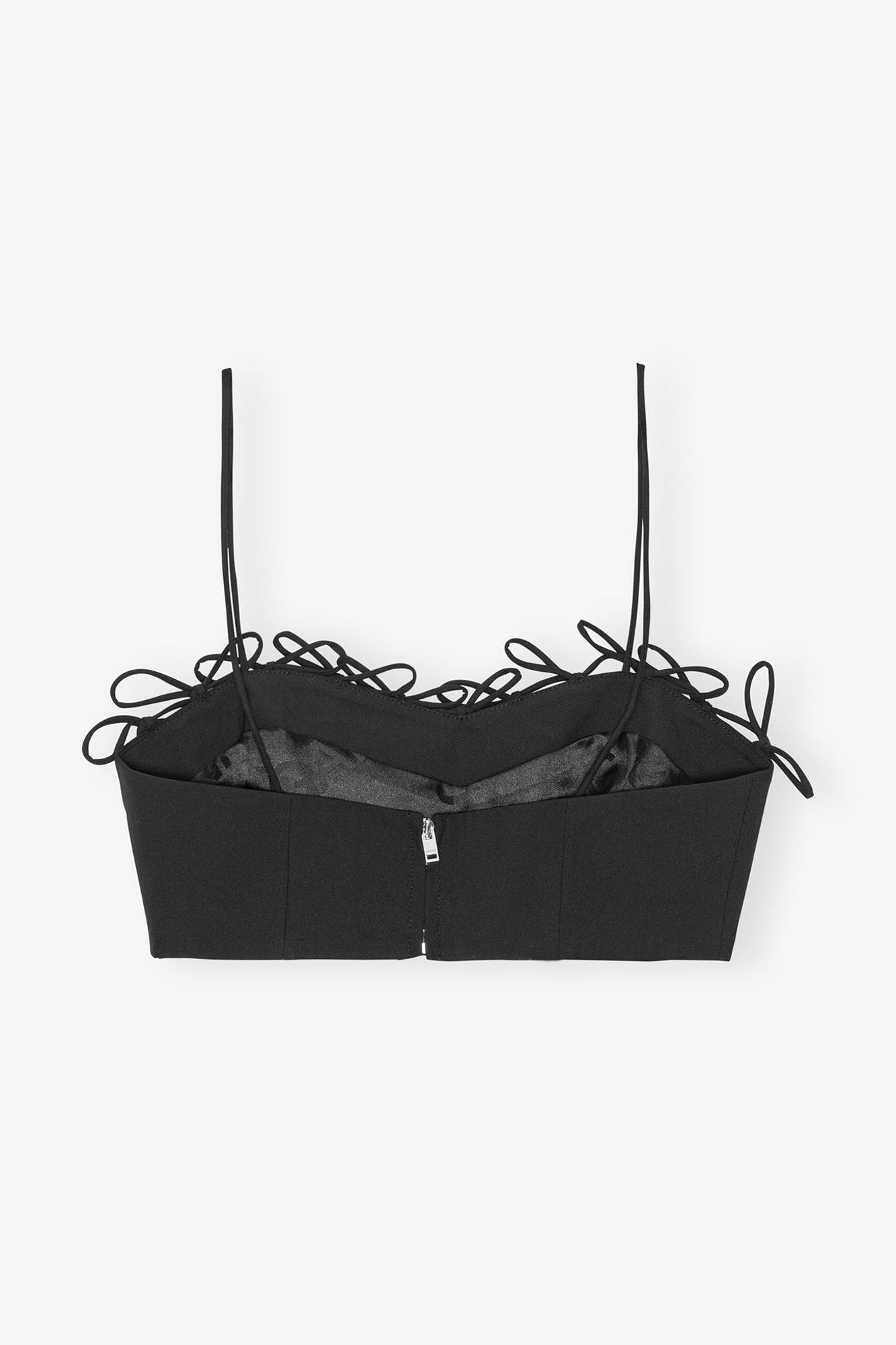 Drapey Melange Sleeveless Top | Black