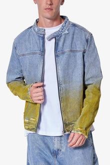Dual Gradient Washed Denim Jacket | Blue