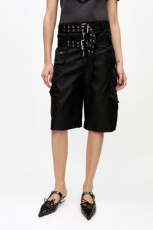 Duchesse Nylon Pocket Shorts | Black