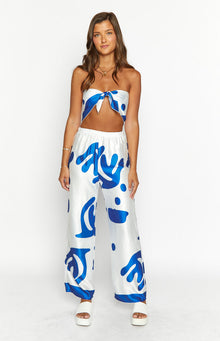 Dylan Print Pants | Blue