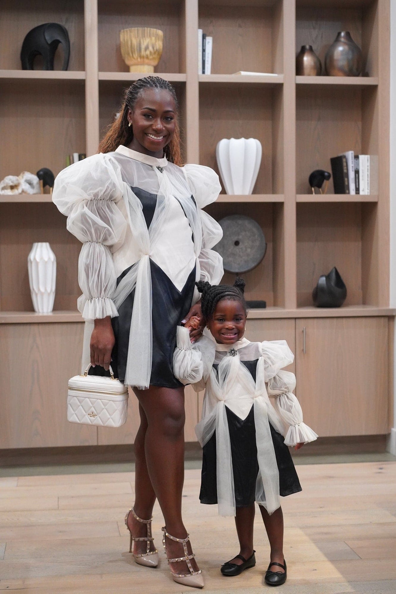 Women | The Paris Mom Dress | Black x Beige