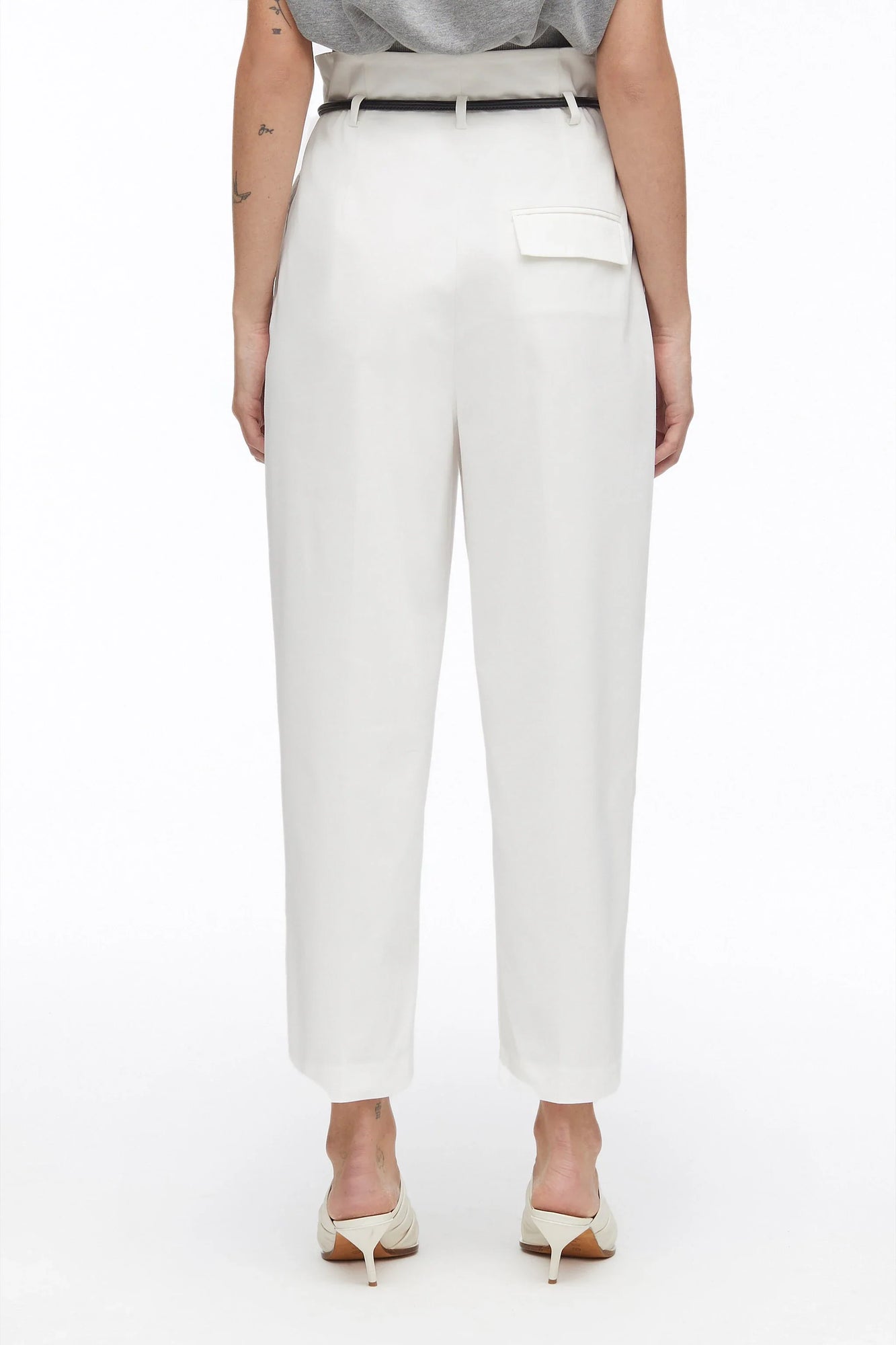 Origami Pleated Pant | Antique White