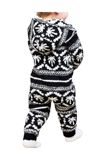 Baby | Cozychic Malibu Fair Isle Snow Suit | Black/Cream