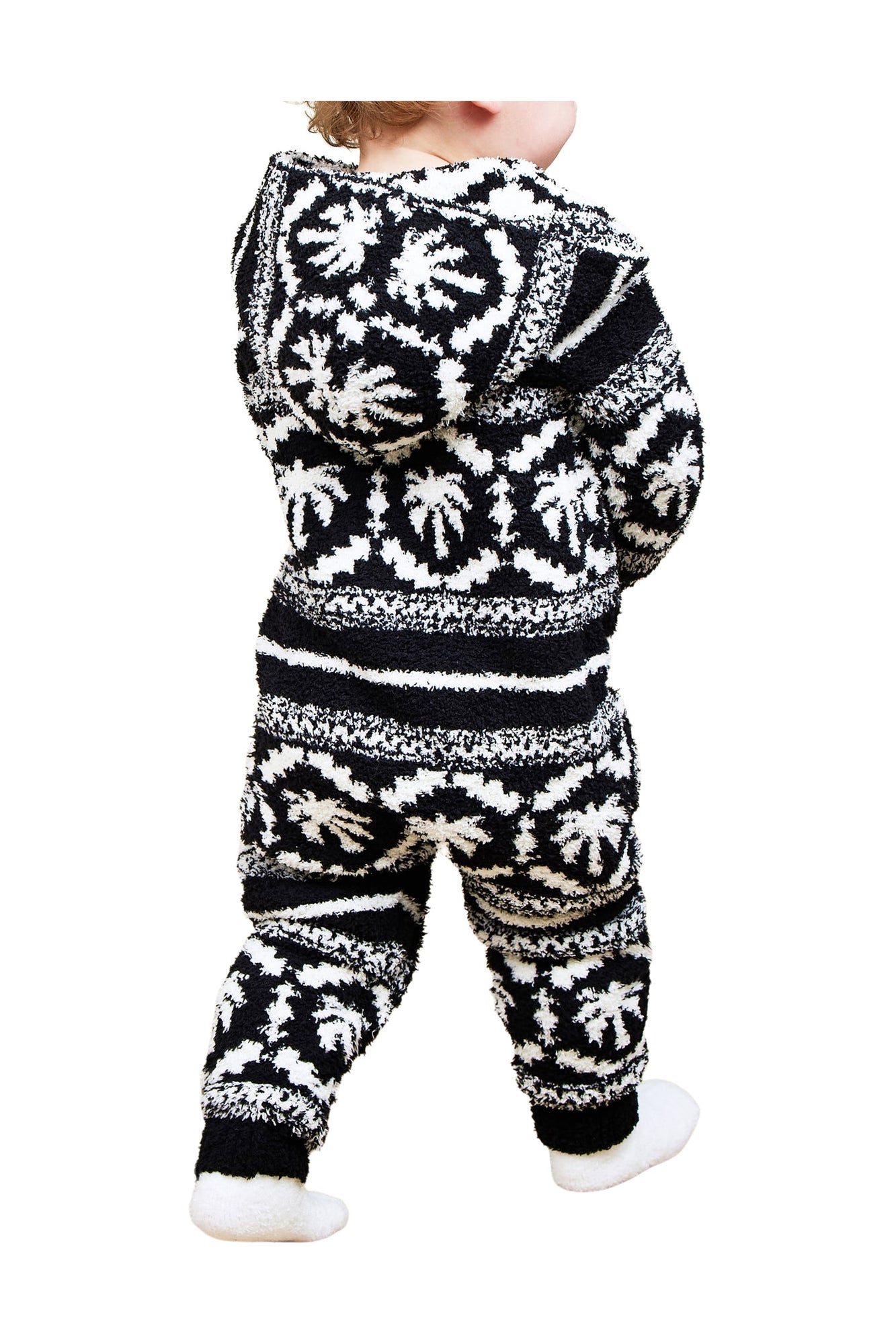 Baby | Cozychic Malibu Fair Isle Snow Suit | Black/Cream