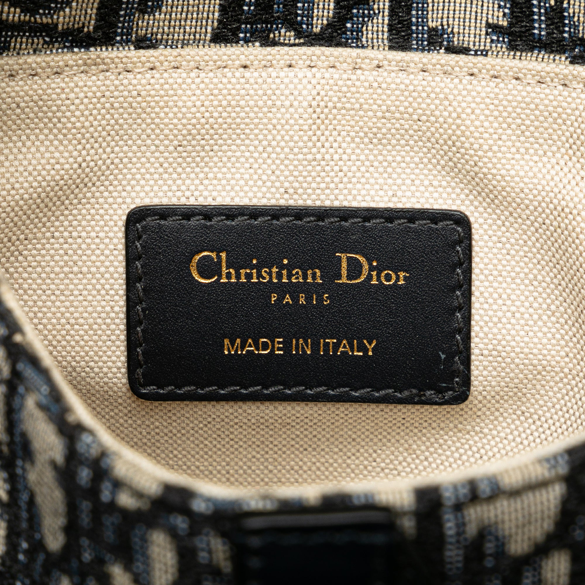 Dior | Pre-Owned Mini Oblique Canvas Saddle Bag | Blue/Navy