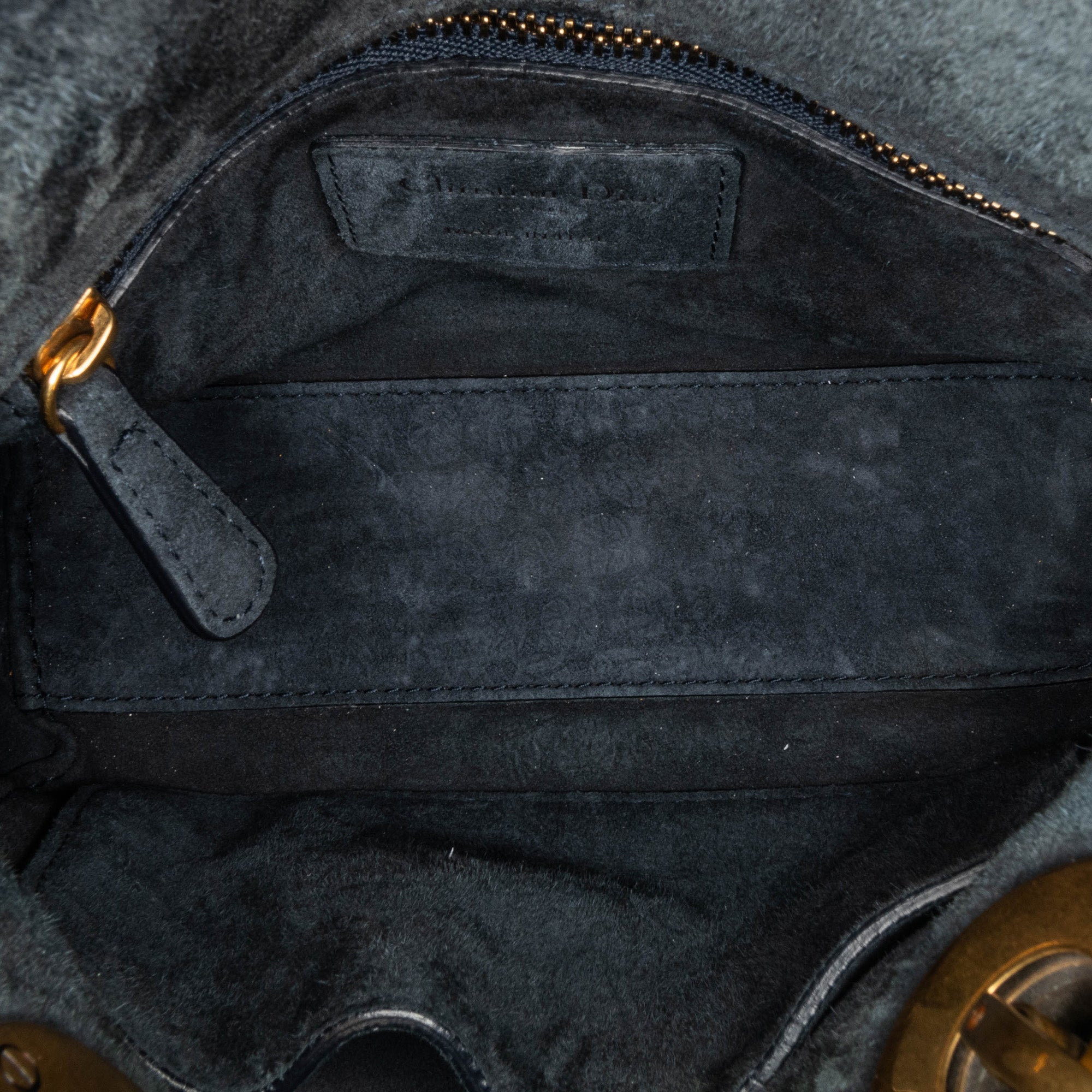 Dior | Pre-Owned Mini Denim Cannage Studded Supple Lady | Blue/Navy