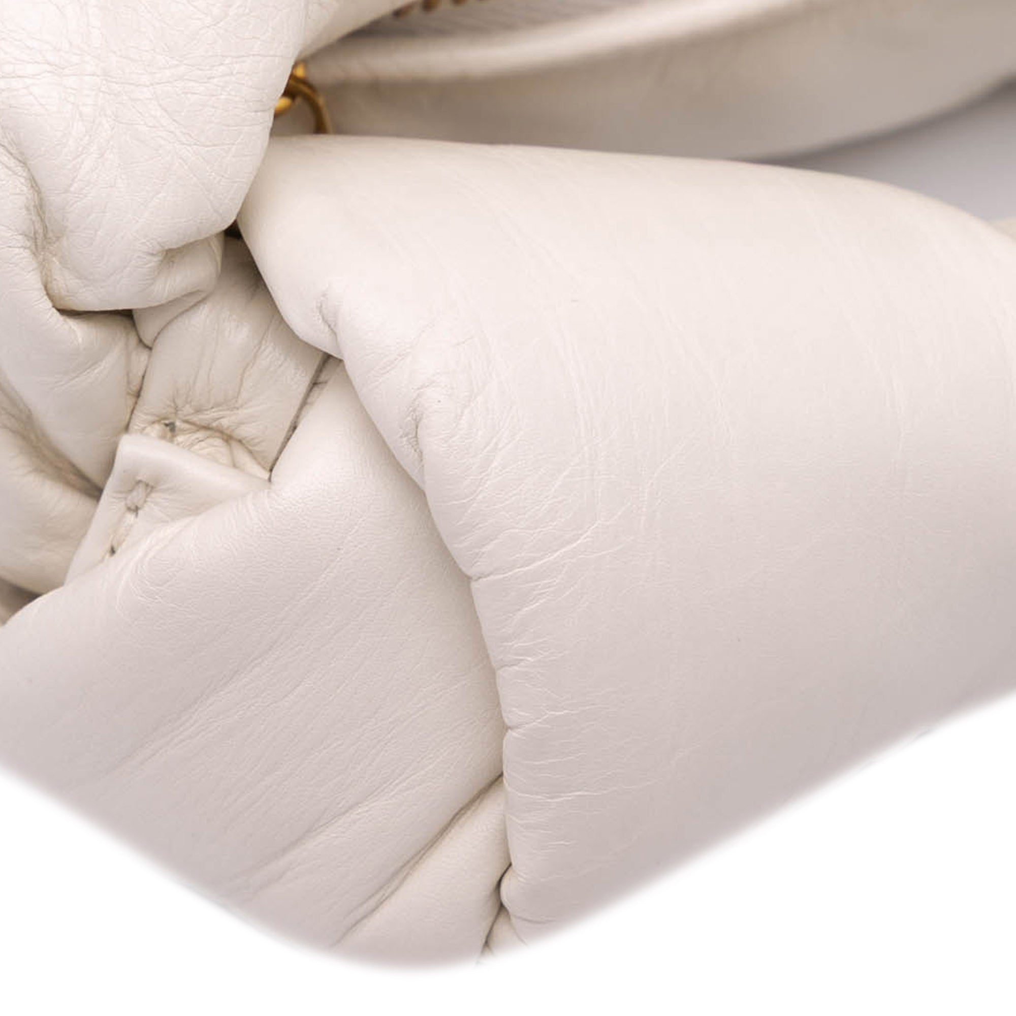 Bottega Veneta | Pre-Owned Mini Nappa Puffy Jodie | White/Pearl