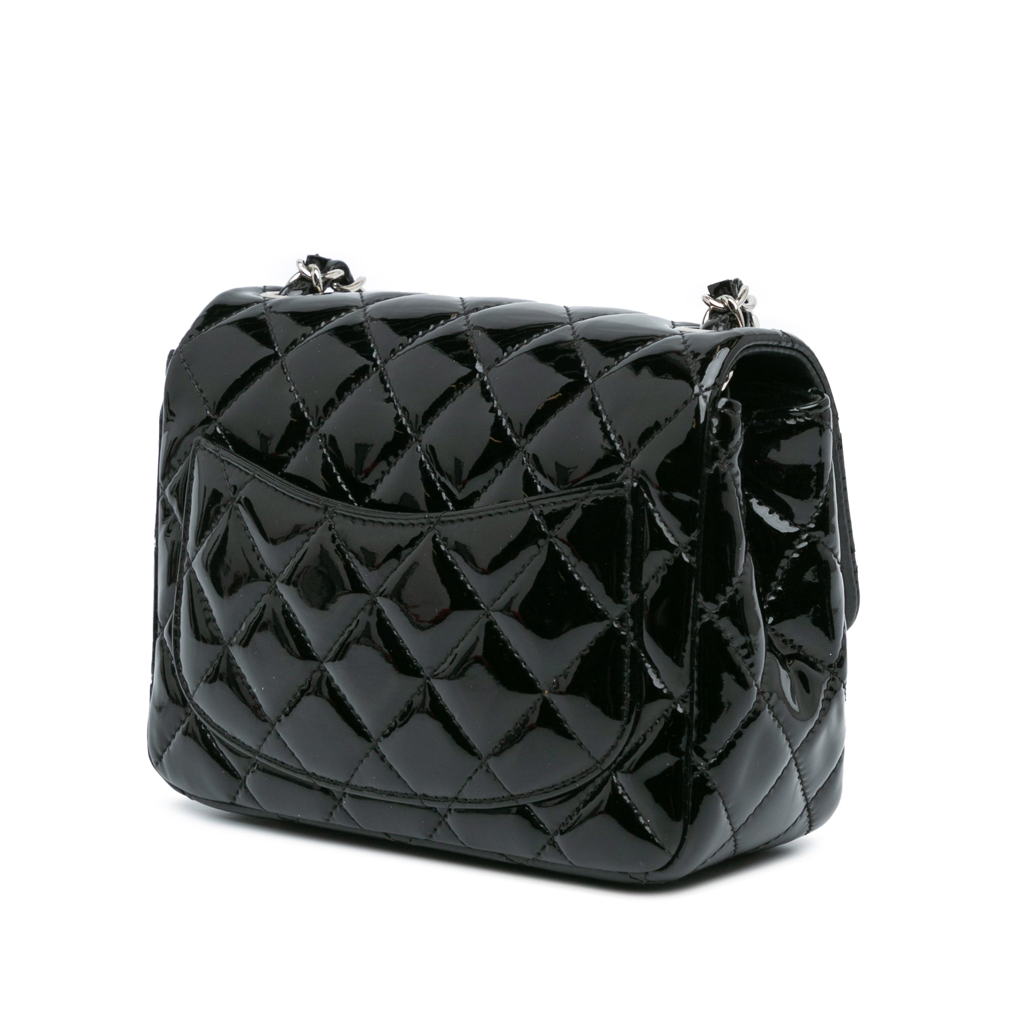 Chanel | Pre-Owned Mini Square Classic Patent Single Flap - XII | Black