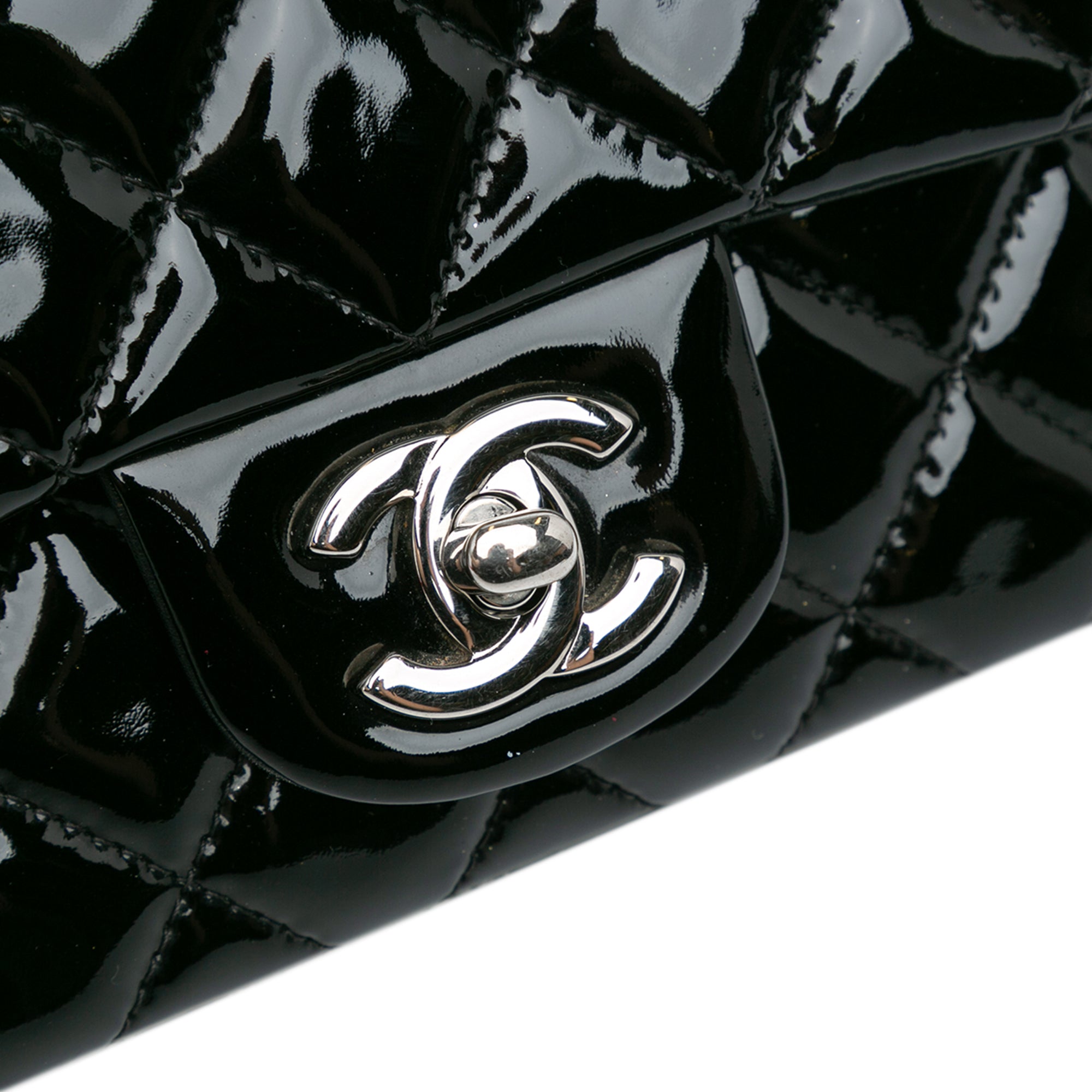 Chanel | Pre-Owned Mini Square Classic Patent Single Flap - XII | Black