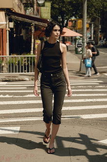 AMO Denim | Emmaline Capri in Black