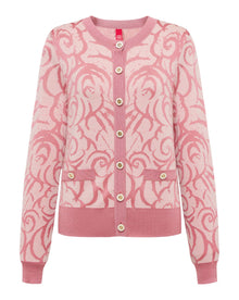 Sheer Knit Cardigan | Pink