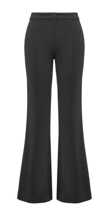High-Waist Flared Leg Trouser | Black