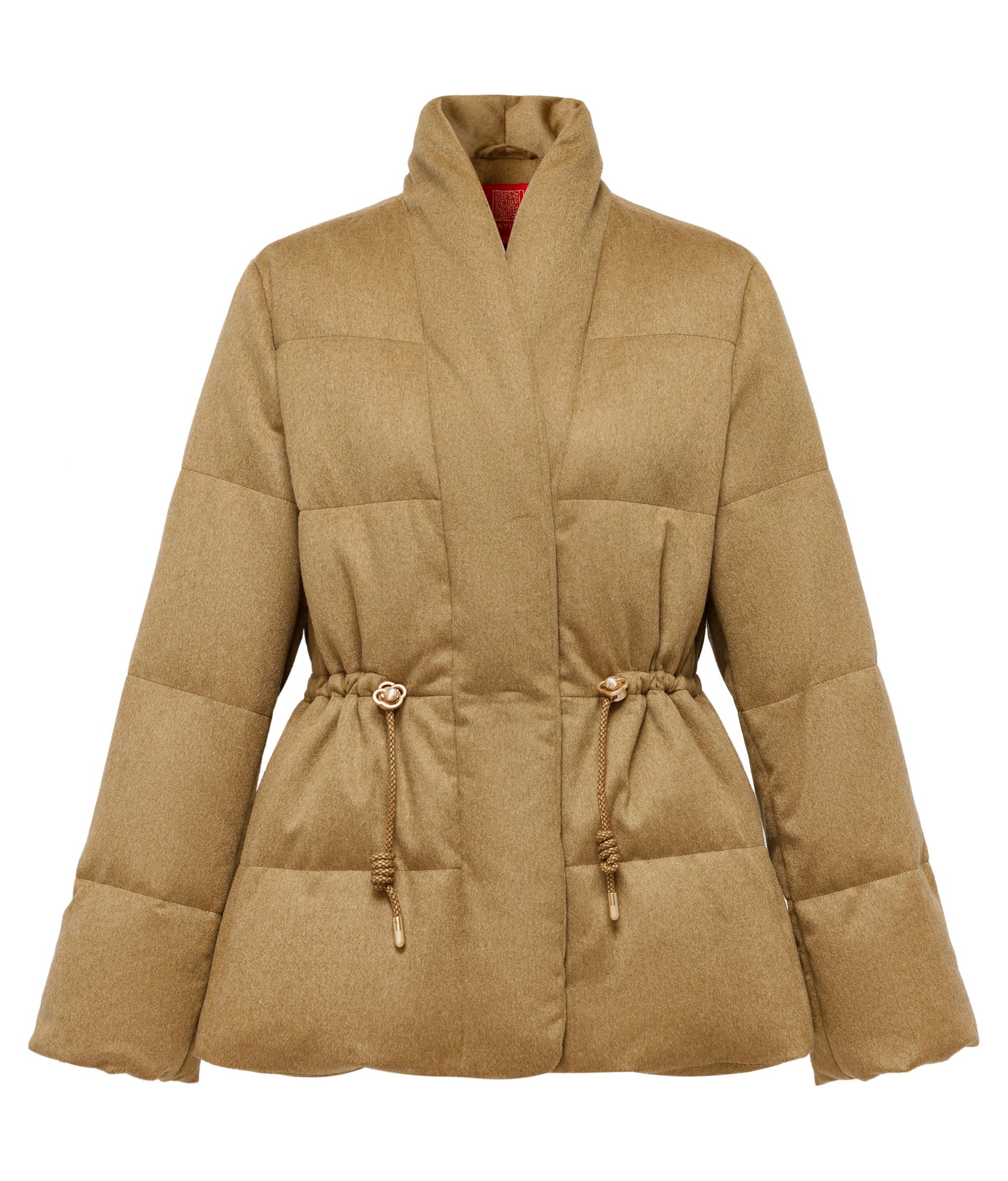 Cashmere Goose Down Jacket | Camel