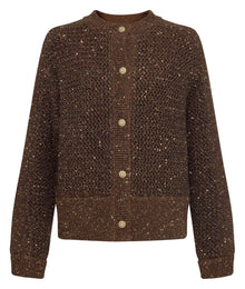 Wool Cardigan | Brown