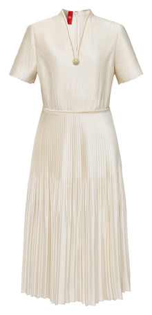 Elegant High-Waist Dress | Beige