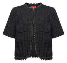Acetate Lightweight Short-Sleeve Coat | Black