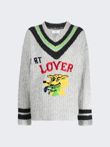 Men | ERL | Hurt Lover Varsity Knit | Grey