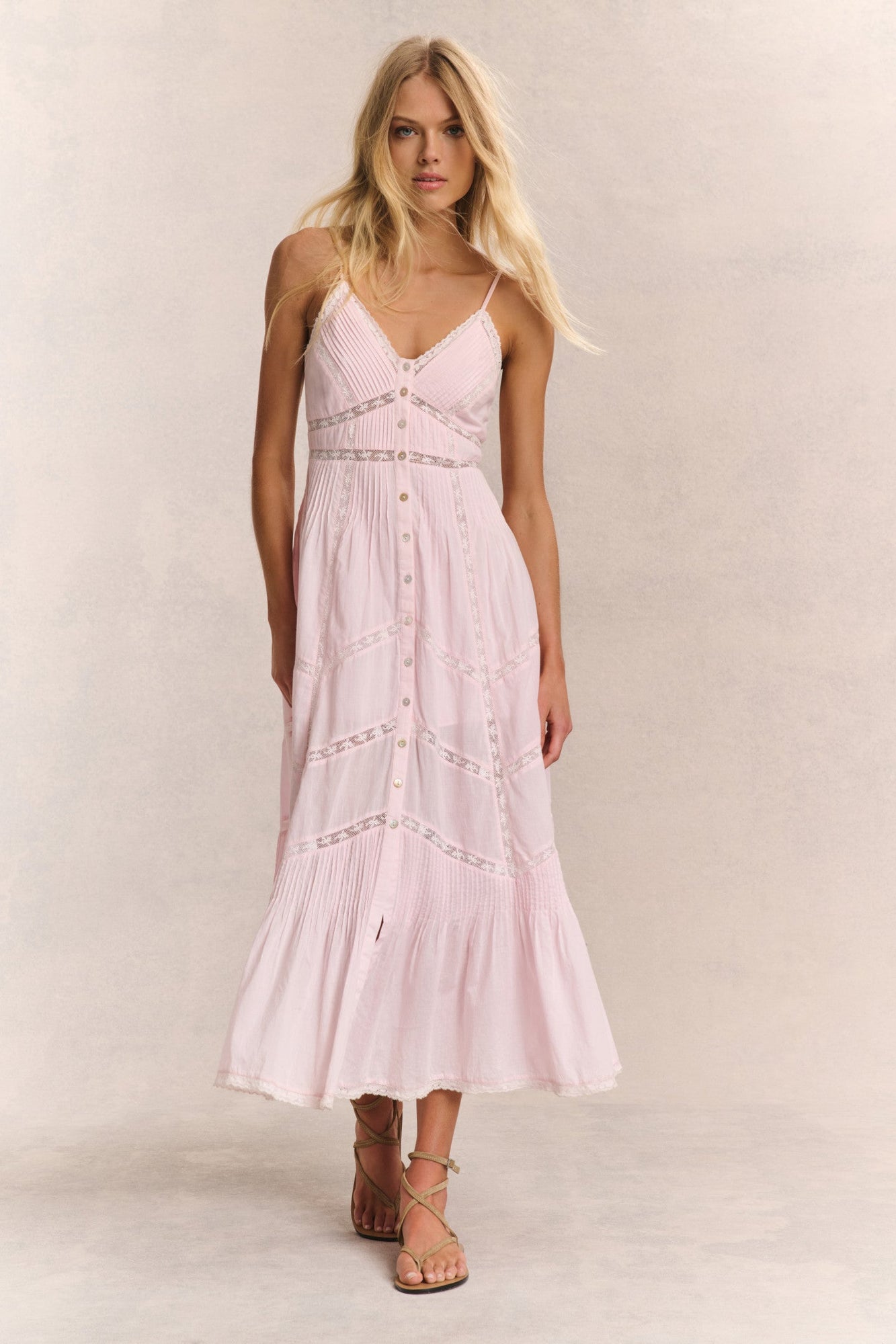 Esilda Heritage Cotton Midi Dress | Bellerose Pink