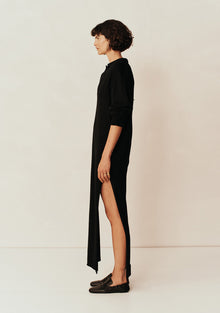 Amor Collared Knit Dress | Black