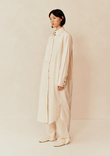 Loopa Cotton Shirt Dress | Crema
