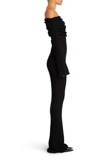 Womens | Galleria Rib Knit Maxi Dress | Black