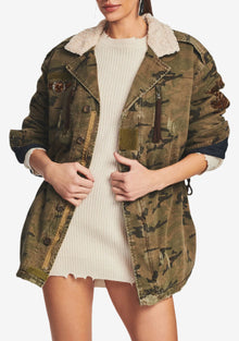 Womens | Frankie Jacket | Green Camo