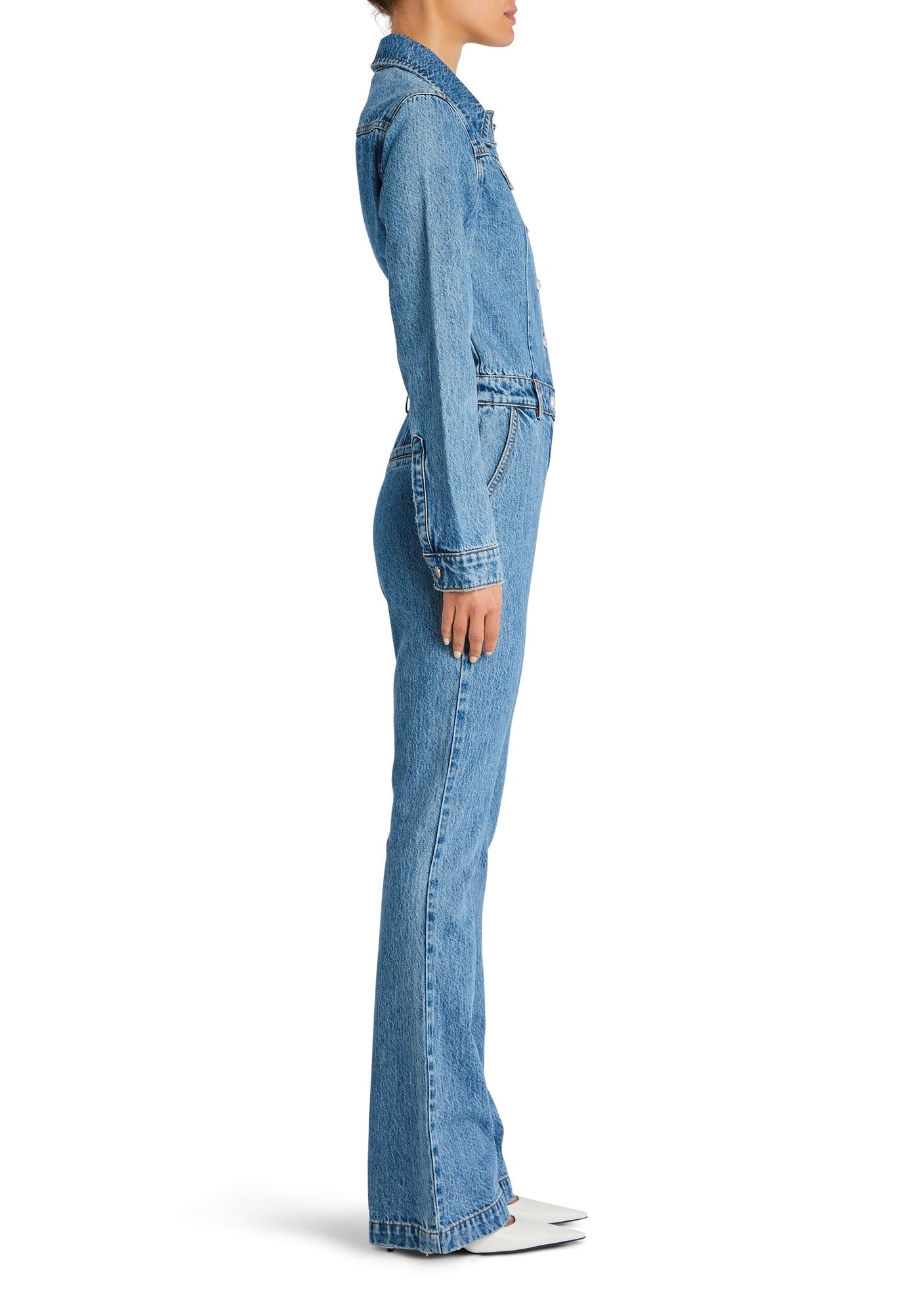 Womens | Mabel Fitted Denim Jumpsuit | River
