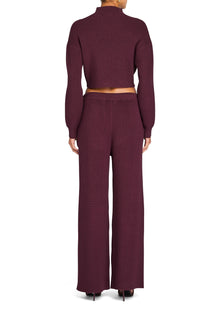Womens | Carmen Mid Cropped Sweater | Merlot