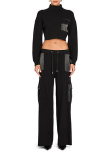 Womens | Donna Mid Cropped Sweater | Black