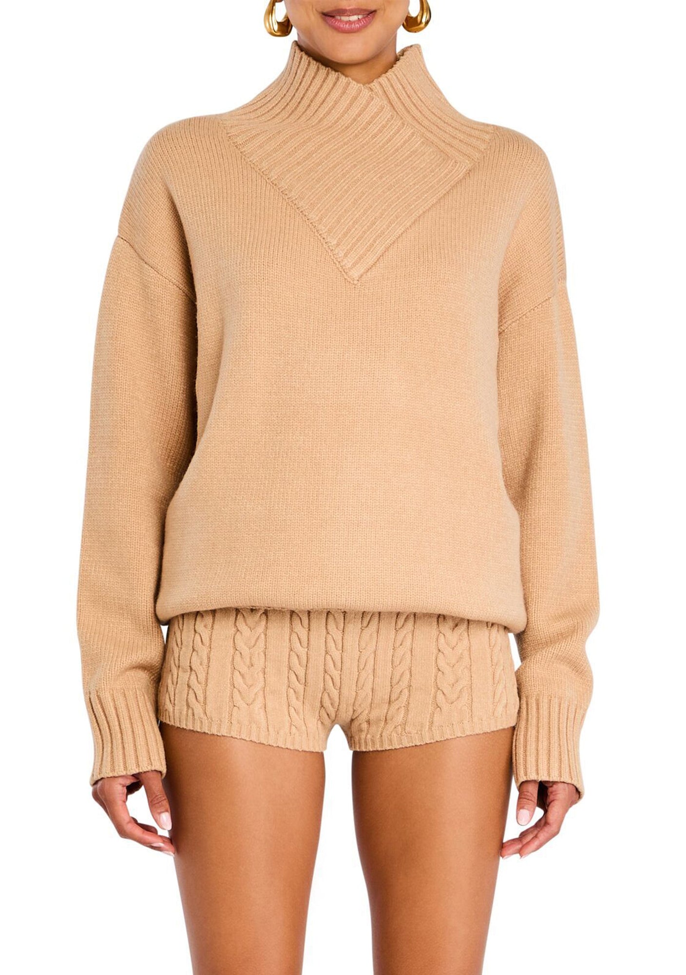 Womens | Dessa Chunky Knit Sweater | Tan