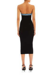 Womens | Blanche Knit Denim Dress | Black/River