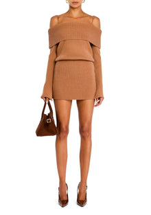 Womens | Greta Sweater Dress | Camel