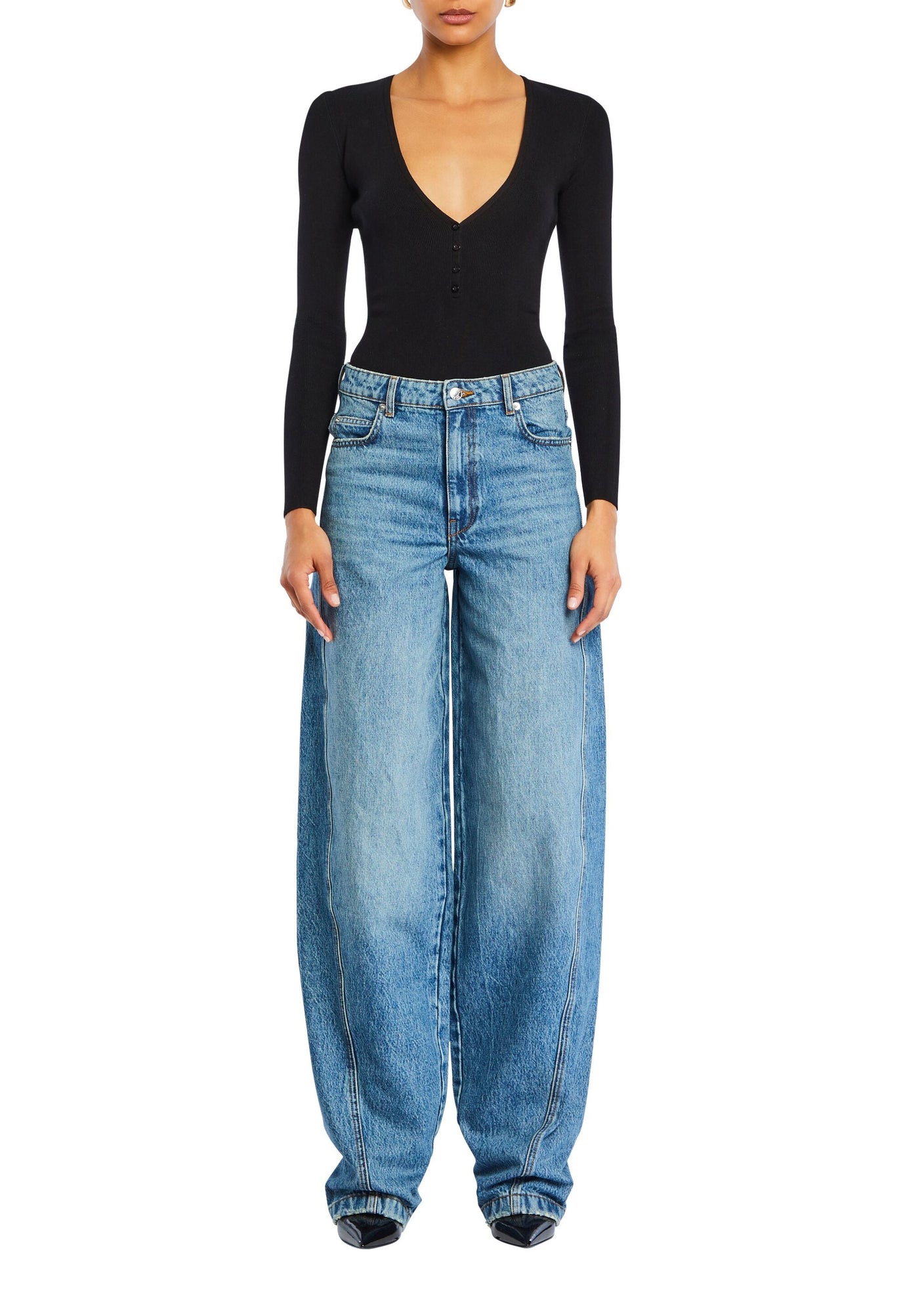 Womens | Lia Knit Bodysuit | Black