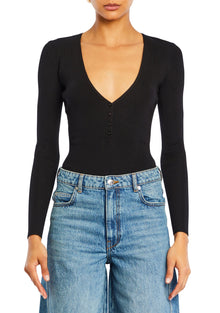 Womens | Lia Knit Bodysuit | Black