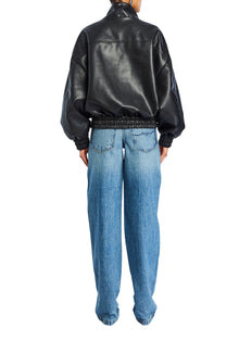 Womens | Mia Vegan Leather Pullover | Black
