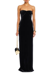 Womens | Noela Velvet Gown | Black