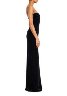 Womens | Noela Velvet Gown | Black