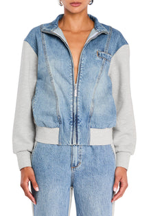 Womens | Page Terry Denim Jacket | River