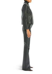 Womens | Ronja Vegan Leather Trouser | Forest Green